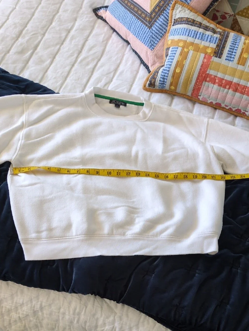 J. Crew White Crewneck Sweatshirt, Small